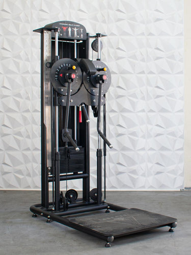 Muscle-Flight Trainer - Muscle D Fitness - Heavy Base - Adjustable Height and Range of Motion - Selectorized